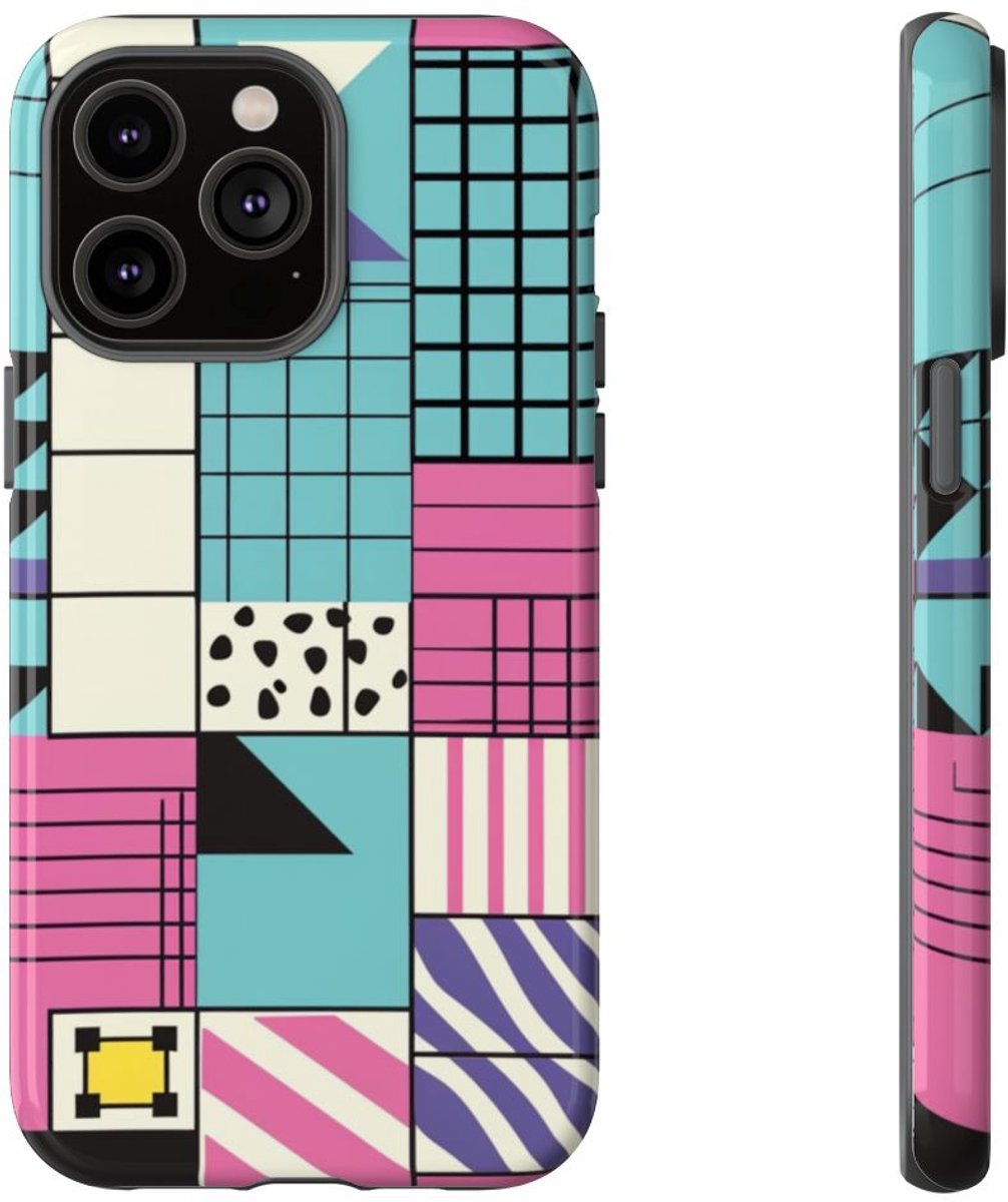Geometrisch Kleurvlakpatroon – Telefoonhoesje Geschikt voor iPhone 14 Pro Max