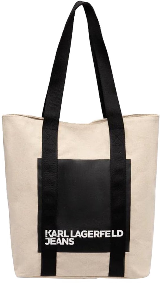 KARL LAGERFELD JEANS, dames, canvas tas, natuurlijk, één maat