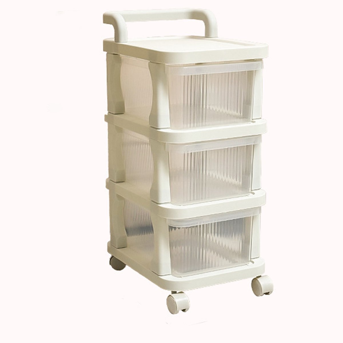 CHIWIN Ladeblok op wielen - Kunststof organizer met 3 lades