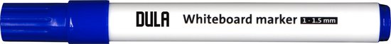Blauwe DULA whiteboardmarker met gesloten dop.