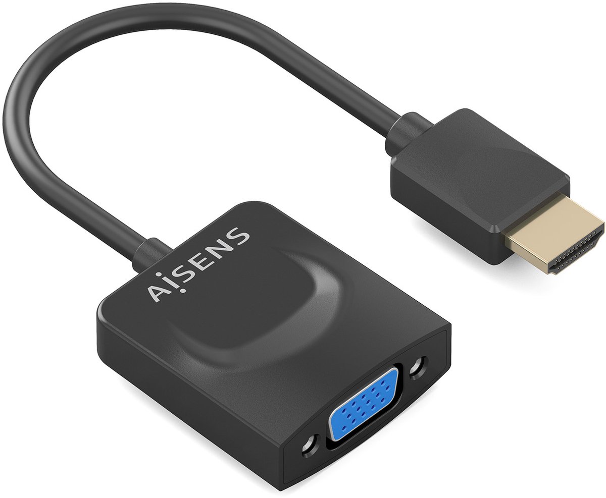 AISENS A122-0947 video kabel adapter 0,15 m HDMI Type A (Standaard) VGA (D-Sub) Zwart