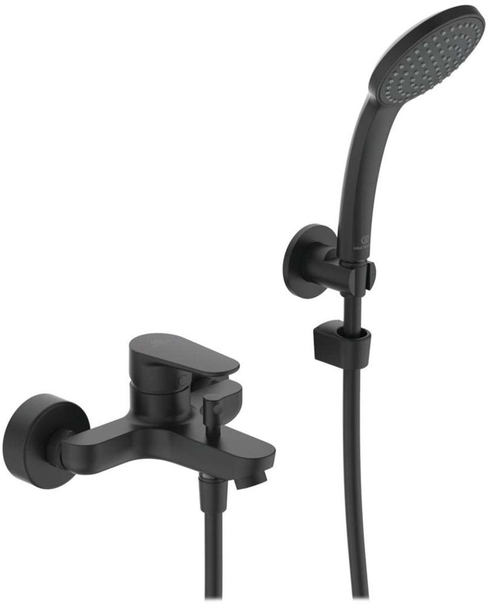 Ideal Standard Cerafine O - Badkraan wandmontage incl. accessoires, zwart BC706XG