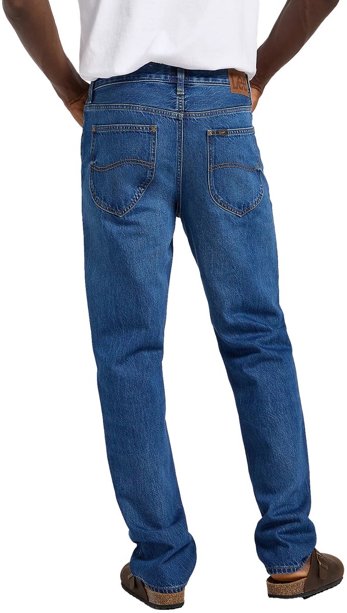Lee West Heren Regular Straight-fit Jeans Flirt Alert Blauw
