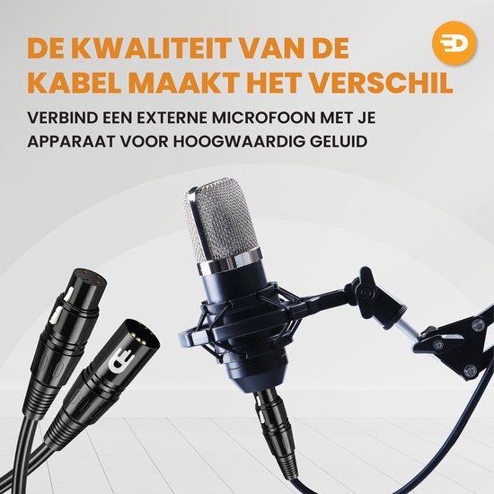 Drivv. Câble XLR Premium - Câble microphone - Mâle vers femelle 3 broches - 1 mètre