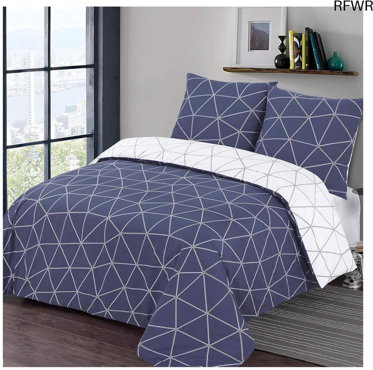 RFWR Navy Dekbedovertrekset 260 x 240 cm met Kussenslopen