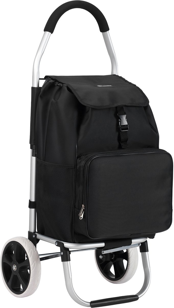 Packaway Deluxe boodschappentrolley – 50L – koelvak – ZWART