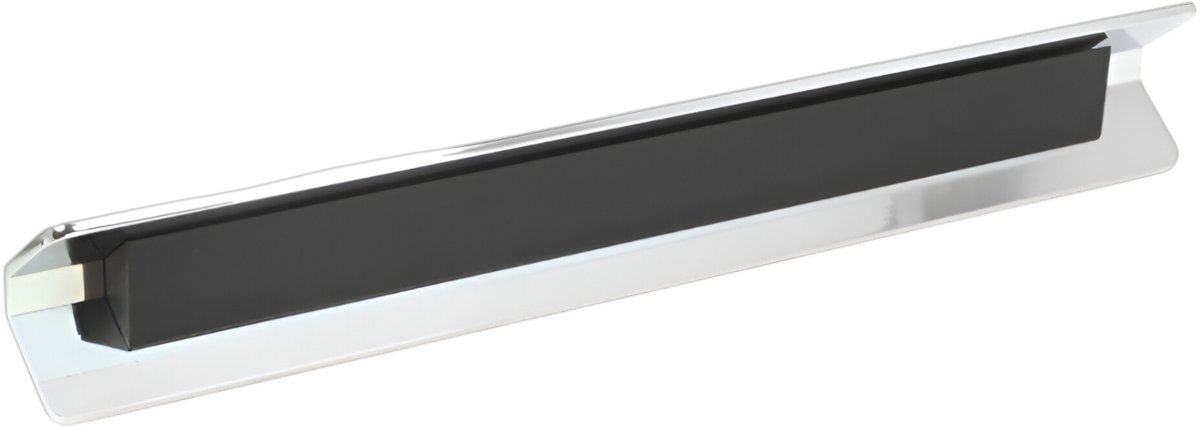 Domino Meubelgreep in Zwart en Chroom Hoogwaardige kastgrepen van Znal Ladegrepen Moderne stijlgrepen voor keukenkasten, Ladekasten, Meubels 320 mm