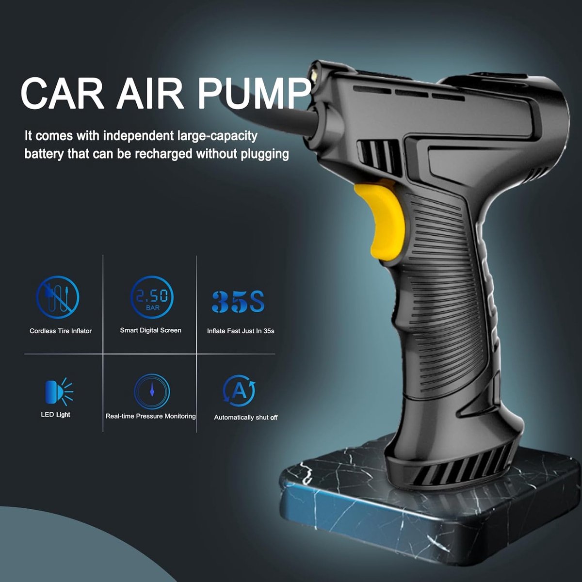 Allesto Banden pomp auto - Bandenpomp compressor thumbnail 6