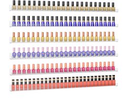 Sezanrpt Nagellakrek voor aan de muur, transparante organizer voor aan de muur, 81 cm acryl plank voor 192 flessen, 6-pack