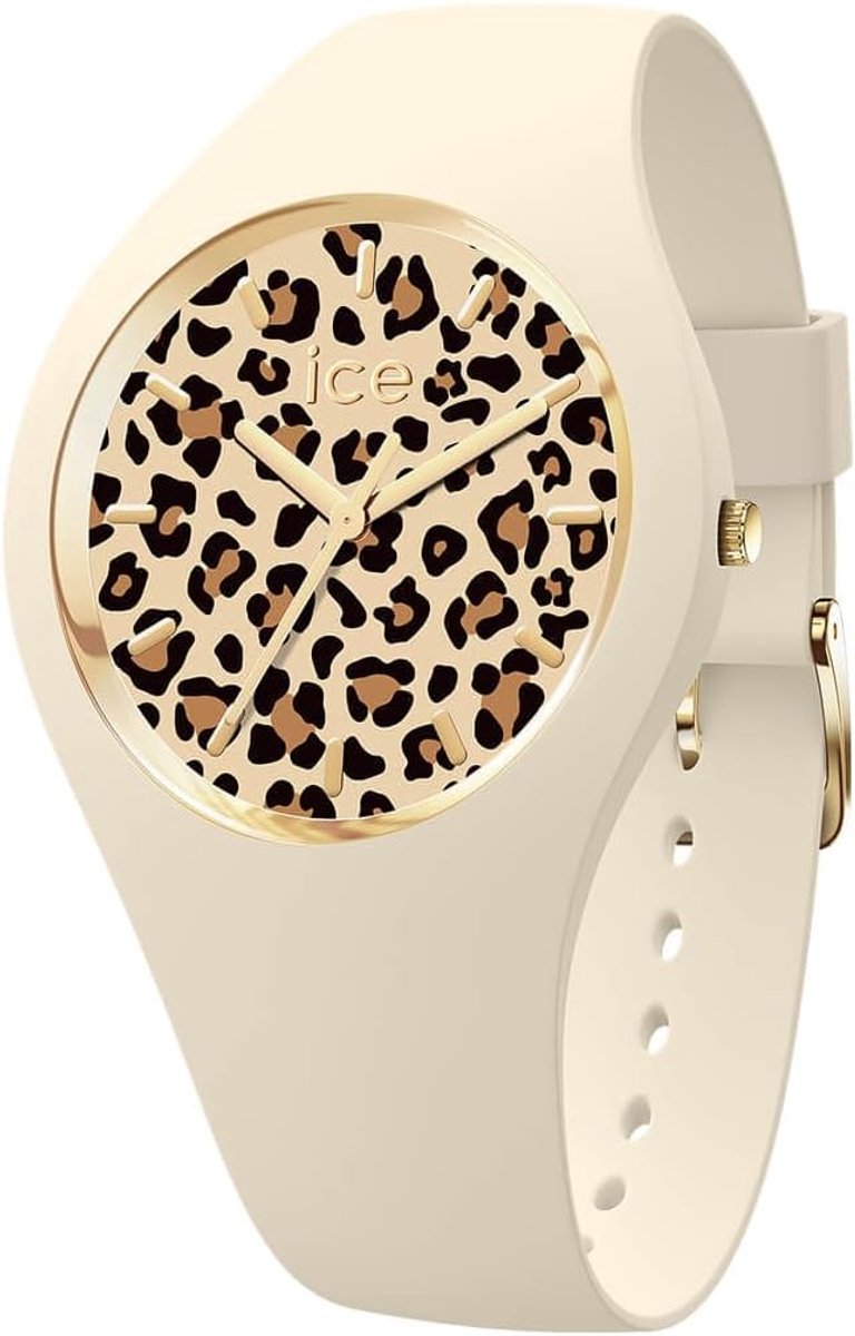 Ice Watch ICE leopard - Almond skin 021727 Horloge - Siliconen - Crème - Ø 34 mm