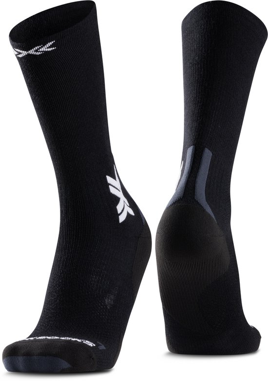 Chaussettes mi-mollet X-Socks Run Discover en laine mérinos Zwart, pointure 39-41, pour homme