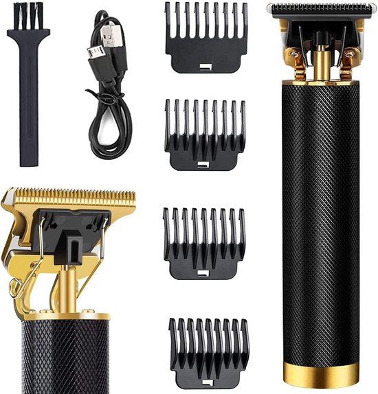 Tondeuse à cheveux professionnelle pour hommes, lame en T, tondeuse à cheveux électrique, tondeuse à cheveux sans fil, tondeuse à cheveux rechargeable pour hommes, pour hommes et coiffeurs professionnels, noir