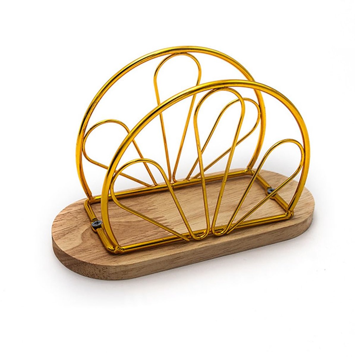 Ibenzoa® Serviettenhalter Metaal - Elegant Organizer voor Papier & Servetten (Goud)