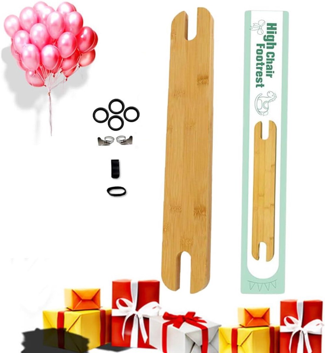 Voetsteun voor kinderstoel antislip verstelbare natuurlijke bamboe - accessoires compatibel met IKEA Antilop kinderstoel – foto 7