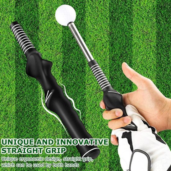 Inovra Plus - Golf Swing Trainer | Golf Alignment Sticks | Indoor Exercise Tool voor Golfers | Flexibiliteitstraining met Warm-Up - Zwart van Inovra — afbeelding 3
