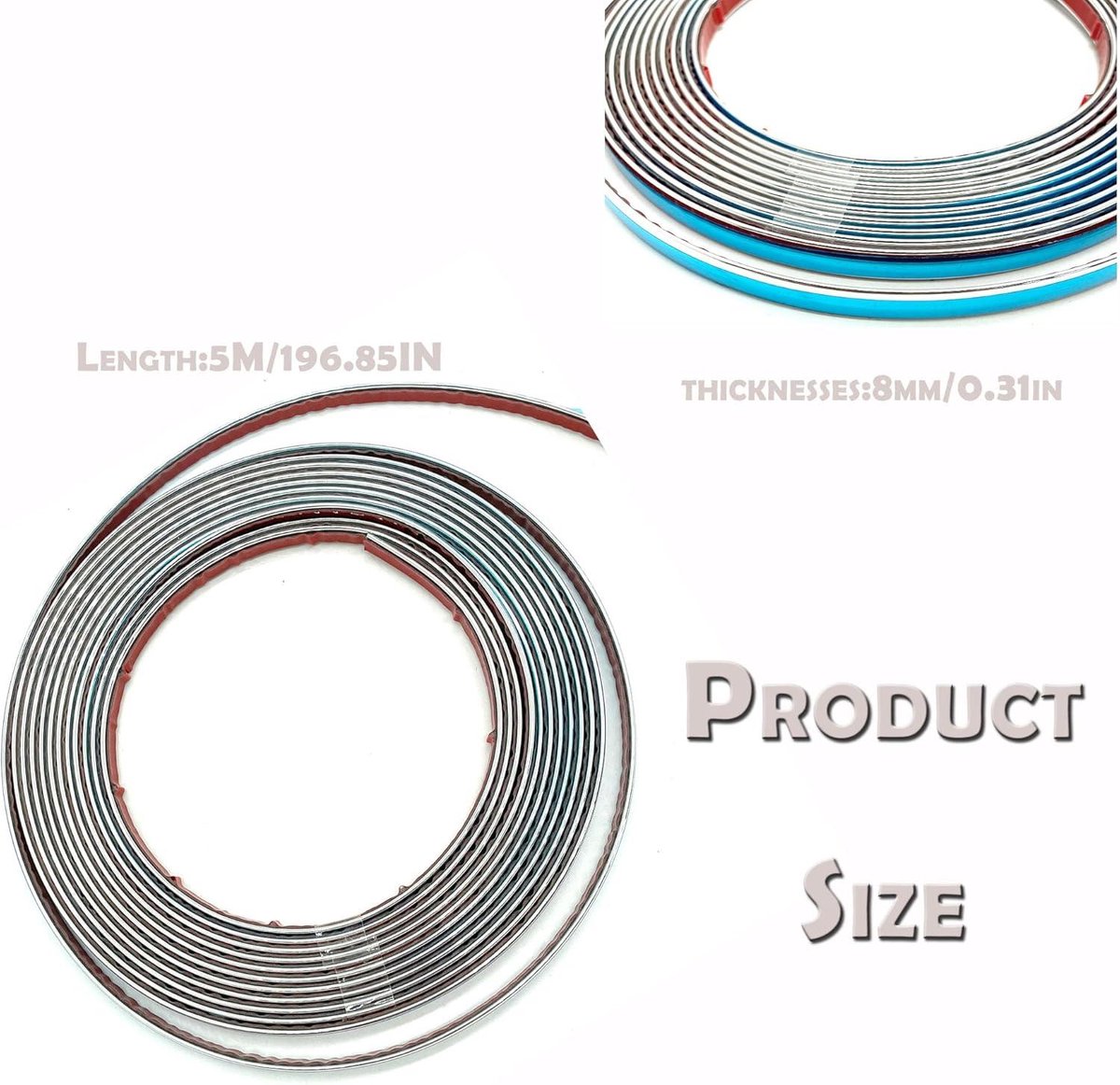 INDIGOS UG - Sierstrip 10 m x 10 mm - kobaltblauw glanzend - auto motorfiets boot modelbouw - sierstrip zijstrepen - tuning - car wrapping autofolie sierlijsten