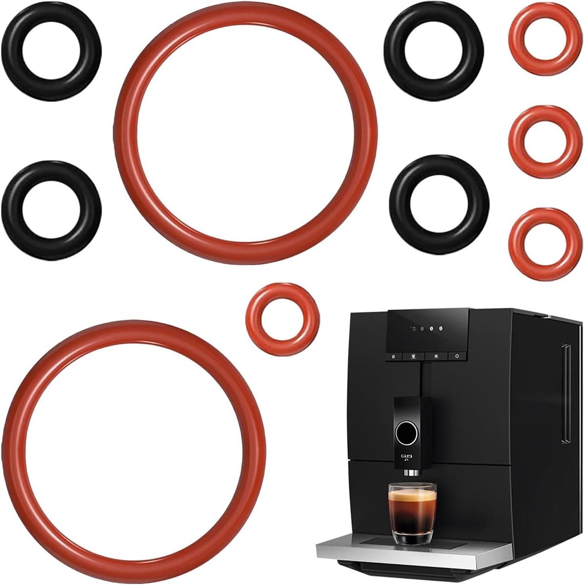 Allecto Plus O-ring afdichtingsringen set 10 stuks reserveonderdelen koffieautomaat volautomatische koffiemachine afdichtingsset O-ringset koffiezetapparaat accessoires