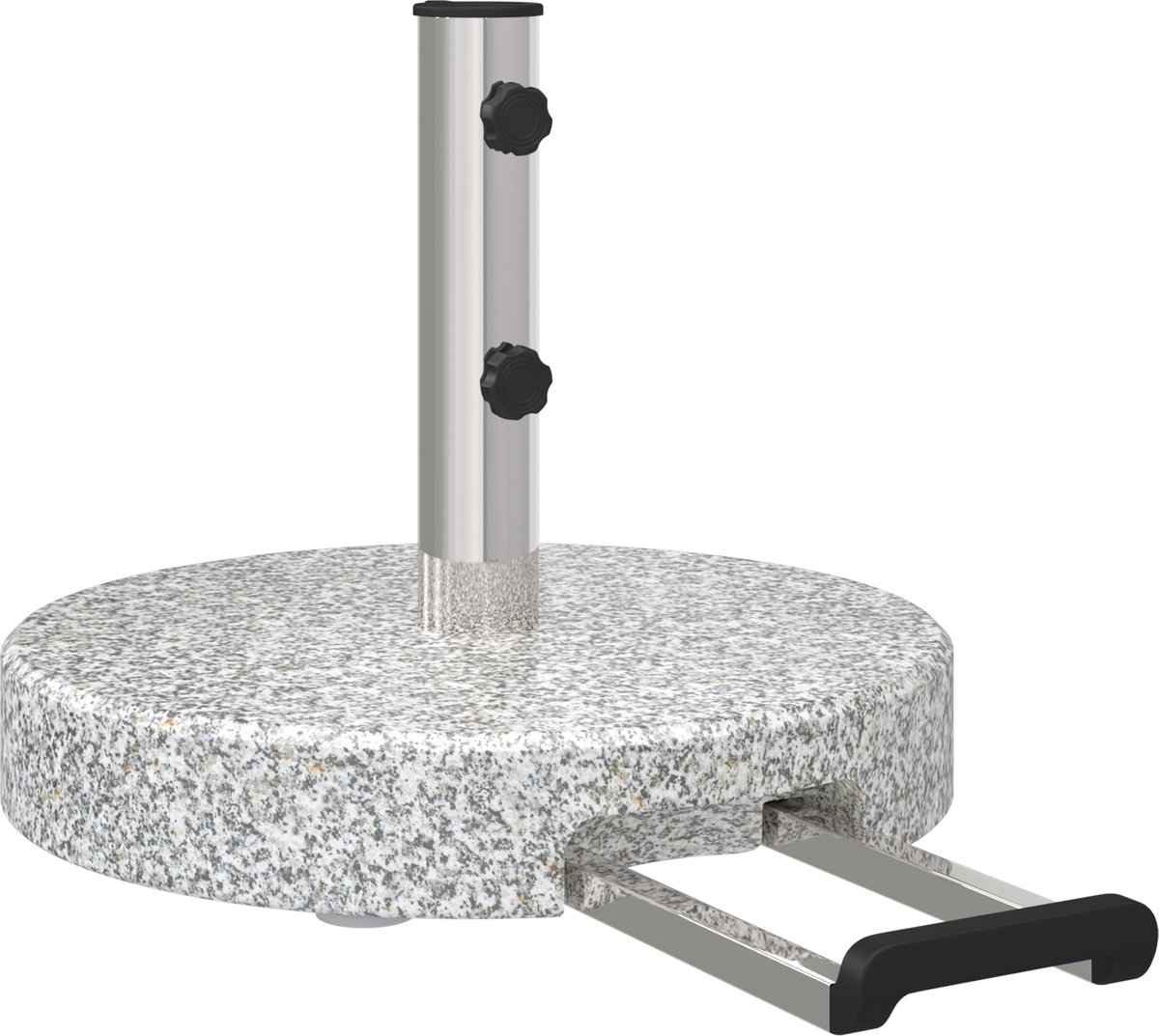 vidaXL - Parasolvoet - Grijs - Ø - 45 - x - 37.5 - cm - Graniet
