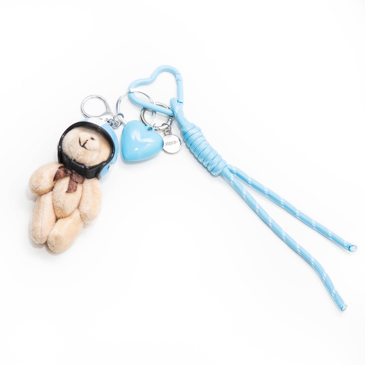 xoxo Wildhearts Bag Charm - Berry Pilot - Blue - Hangertje voor handtas - Accessoire voor dames tas - Hanger met beertje - Teddybear - Sleutelhanger - Blauw