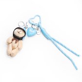 xoxo Wildhearts Bag Charm - Berry Pilot - Blue - Hangertje voor handtas - Accessoire voor dames tas - Hanger met beertje - Teddybear - Sleutelhanger - Blauw