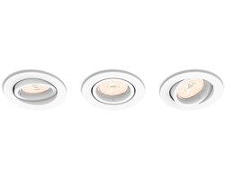 Philips Enneper inbouwspot - 3-lichts - wit - rond
