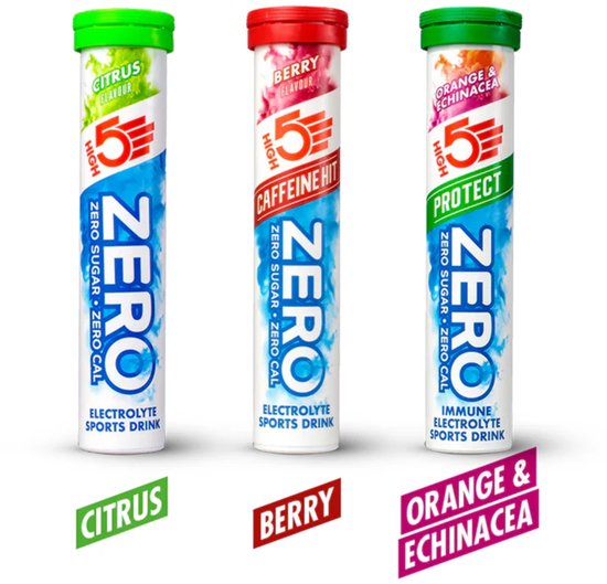HIGH5 ZERO Variety Pack - 3 x 20 bruistabletten - Suikervrije elektrolytentabletten voor 750 ml per tablet - Met magnesium, kalium, calcium en vitamine C - HIGH5 — afbeelding 3