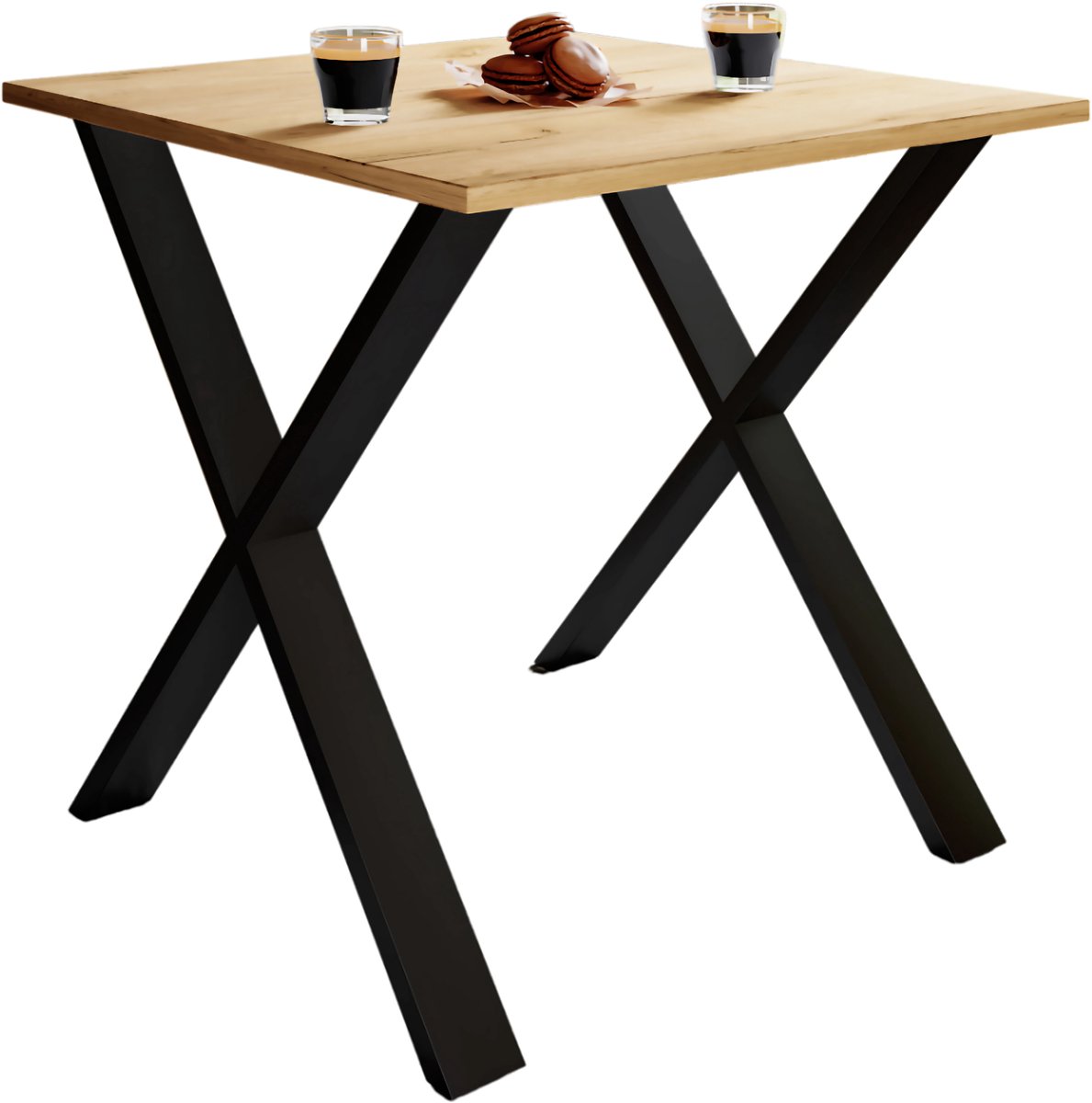 Premium houten eettafel Keukentafel Eettafel Tafel Xona X Zilver