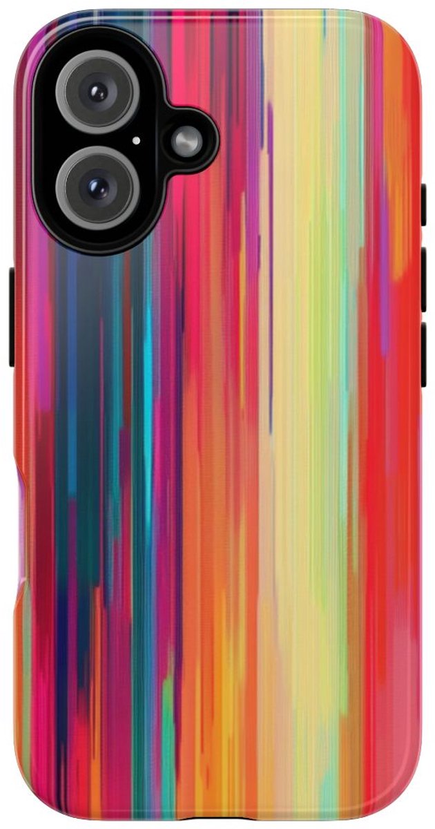 Levendige Verticale Kleurenstrepen Abstract – Telefoonhoesje Geschikt voor iPhone 16