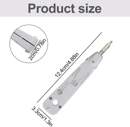 LSA tool voor het repareren van netwerken - insert type crown IDC of double IDC - inlay tool voor 110 netwerkmodule - punch down tool van Hama — afbeelding 4