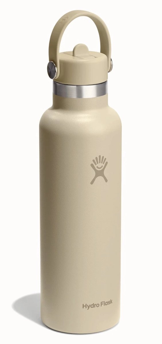 Hydro Flask - Standard Mouth Flex Straw Cap Drinkfles - 621 ml - Oat