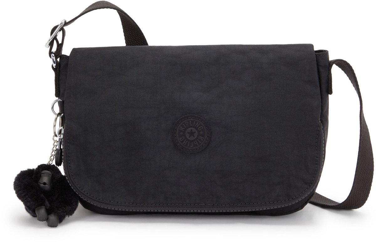 kipling schoudertas Basic Eyes Wide Open Earthbeat Black Noir zwart