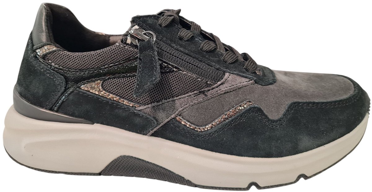 Gabor Rollingsoft Sneakers zwart Suede - Dames