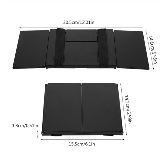 Car Visor Mirror Foldable Makeup Mirror Car Accessories Car Interior Sun Visor Mirror Easy Assembly Decorative Accessories — afbeelding 3