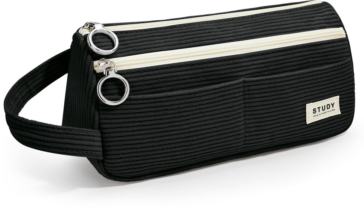 Corduroy Etui - Groot & Stijlvol Pennenzak met Handvat - Voor School & Kantoor