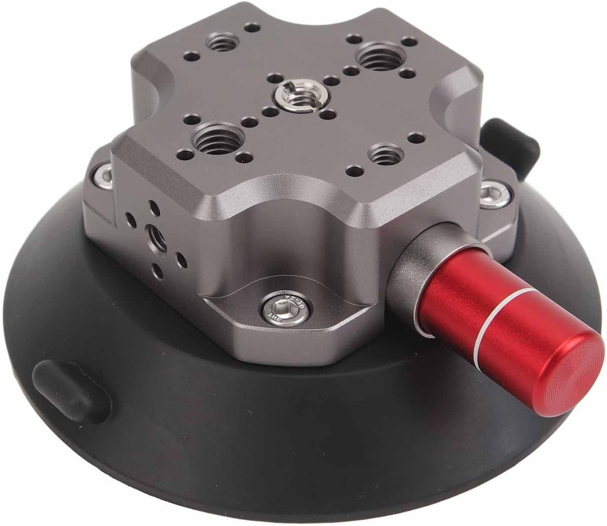 Allecto plus - Zuignap Camerahouder voor Auto - Aluminium en Siliconen - Met Schroefgat voor Actiecamera - SLR - Tot 2 Kg Belasting - Tot 80 Km/u Snelheden