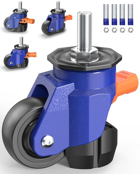 vidaXL Zwenkwielen - Draaibare Wielen - 32 st Wielen 200 mm - Wielenset - Industriële