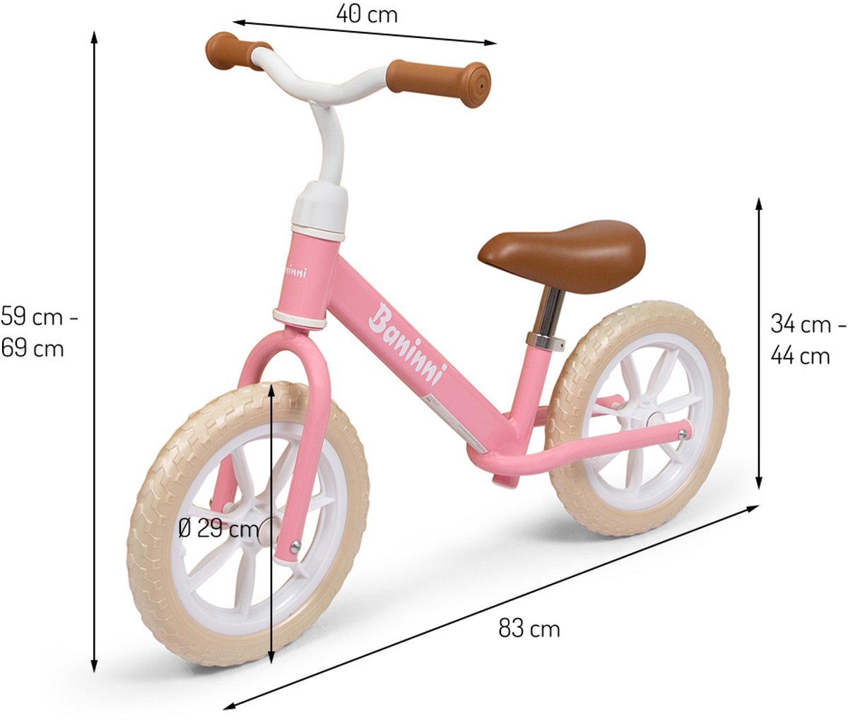 Baninni Loopfiets 2 - 5 Jaar Lola Roze thumbnail 2