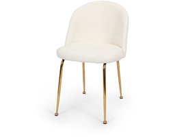 Milton & Oldbrook Bouclé Eetkamerstoel Luxor Wit