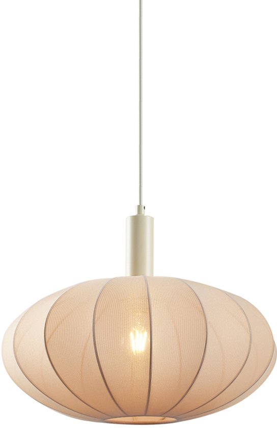 QAZQA bida - Japandi Hanglamp - 1 lichts - Ø 42 cm - Beige - Woonkamer | Slaapkamer | Keuken