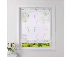 Licht en zacht voile vouwgordijn - moderne stijl - 1 stuk - 100% polyester - 60 cm breed