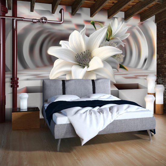 WALLARENA - Fotobehang - 350x250 cm - 3D bloemen abstract voor slaapkamer en salon, vliesbehang