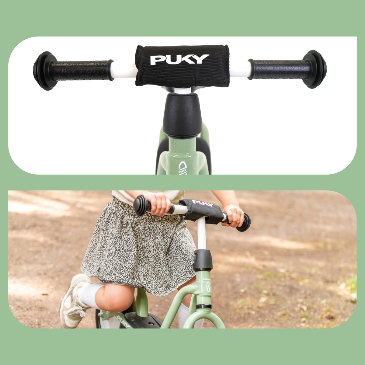 Puky Metalen Loopfiets Starter Retro Groen Limited Edition vanaf 2 Jaar - Retro Groene Loop Fiets - Verstelbaar Zadel 30 tot 39 cm - Voor Jongens en Meisjes - Compact en Veilig - Lage Instap met Voetenplank thumbnail 4
