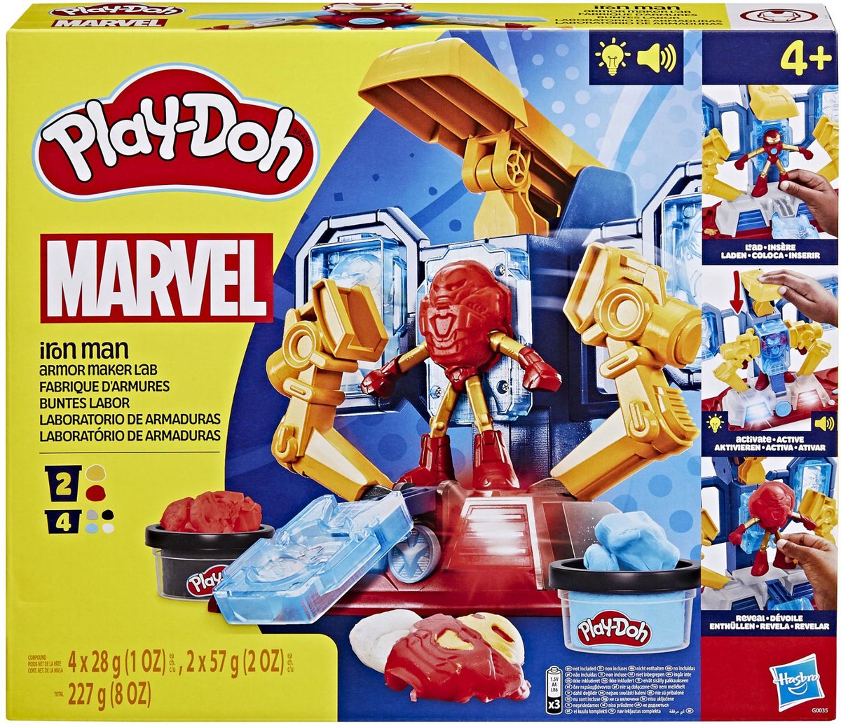 Play-Doh Marvel Iron Man Harnas Laboratorium Speelset - Boetseerklei - Inclusief Iron Man figuur — afbeelding 2