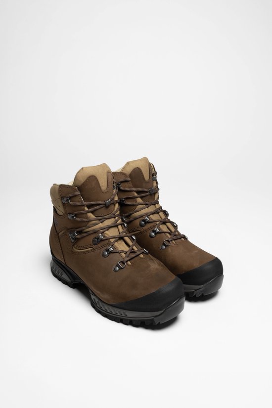 Chaussures De Randonnée Han Wag Femme En Cuir Marron - Semelle Vibram - Taille 6 (Fabriquées En Allemagne)