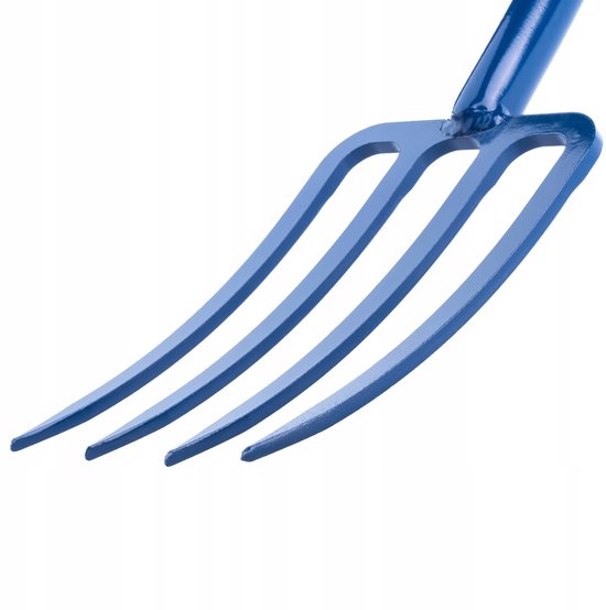KADAX Hooivork, grafvork met D-greep, mestvork met kop van hoogwaardig staal, ergonomische vork voor tuin, vork, spad, onkruid, stenen, tuinvork, metalen steel van Merkloos	 — afbeelding 4