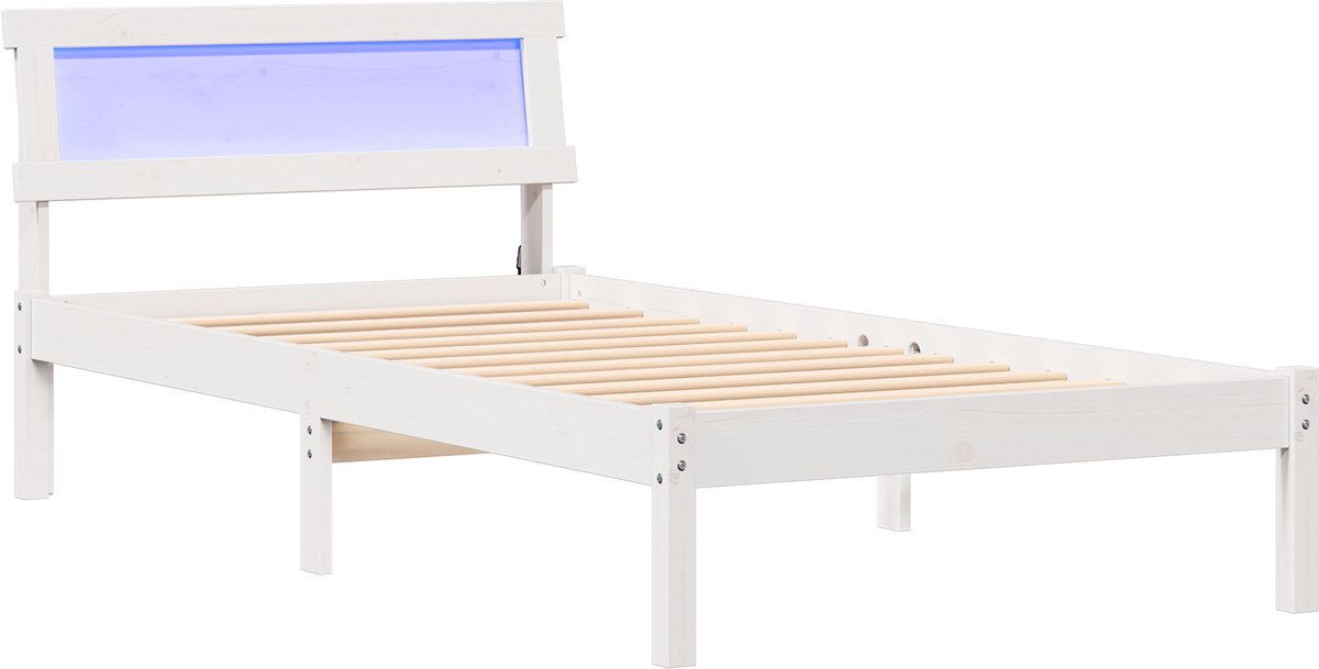 vidaXL Hoofdbord met hoofdeinde Wit 140 cm Bewerkt hout, Moderne