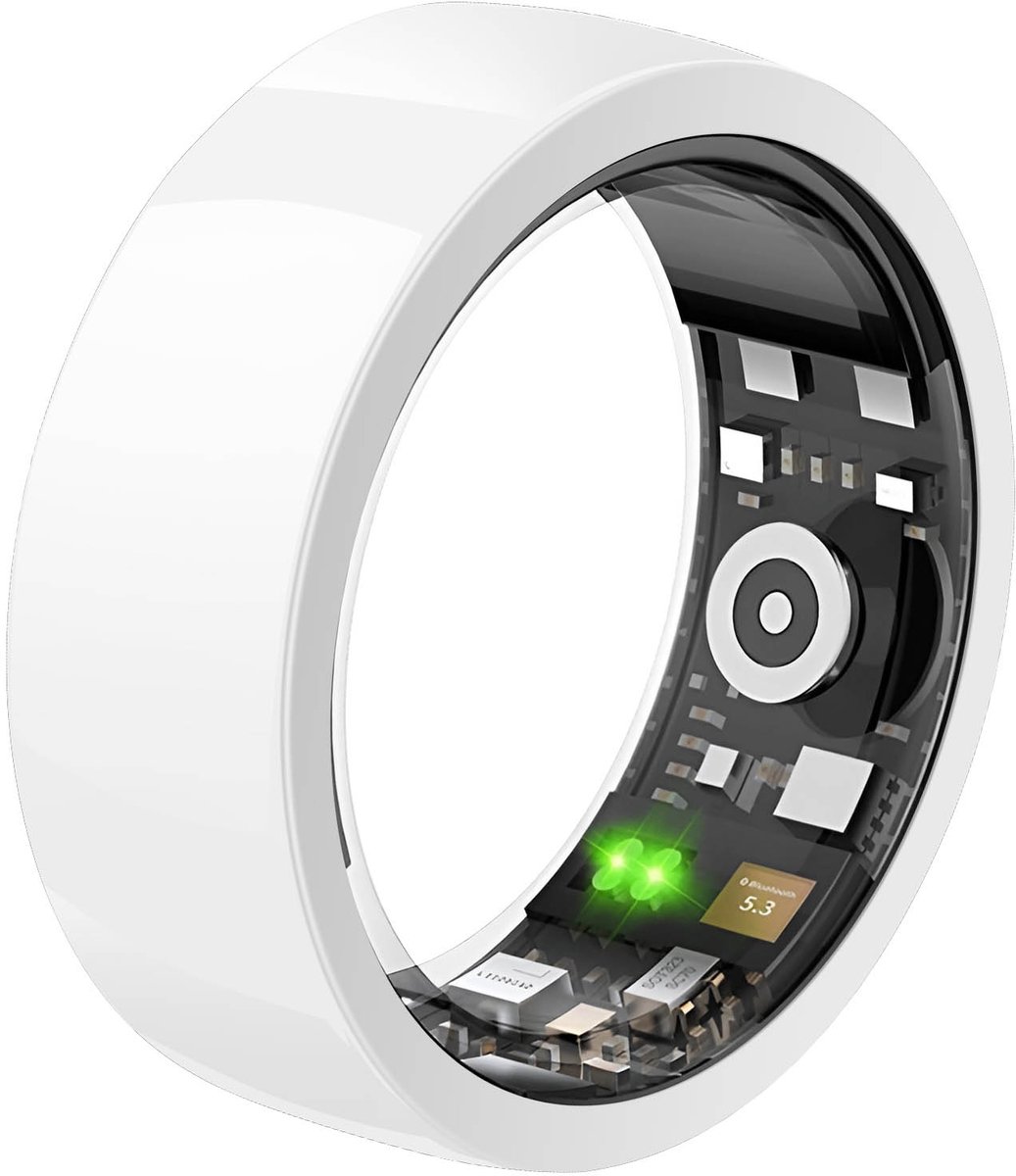 Riversong, IP68 Waterdichte Gezondheid Tracker en Activity Tracker Verbonden Ring 3.8g, Wit