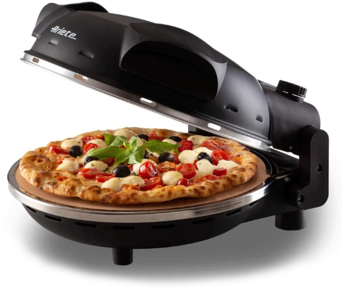 Ariete 0909/10 - PIZZA IN 4 'MINUTES - pizzaoven - 1200W - timer - diameter 32 cm - max. 400 graden - zwart