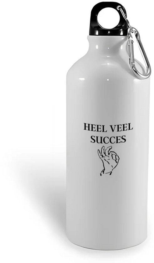 Hacebo® - heel veel succes waterfles - Afscheid bedank cadeau - Collega - Bedankje - Cadeautje voor collega - kado - afscheids cadeau - water fles - 600ML