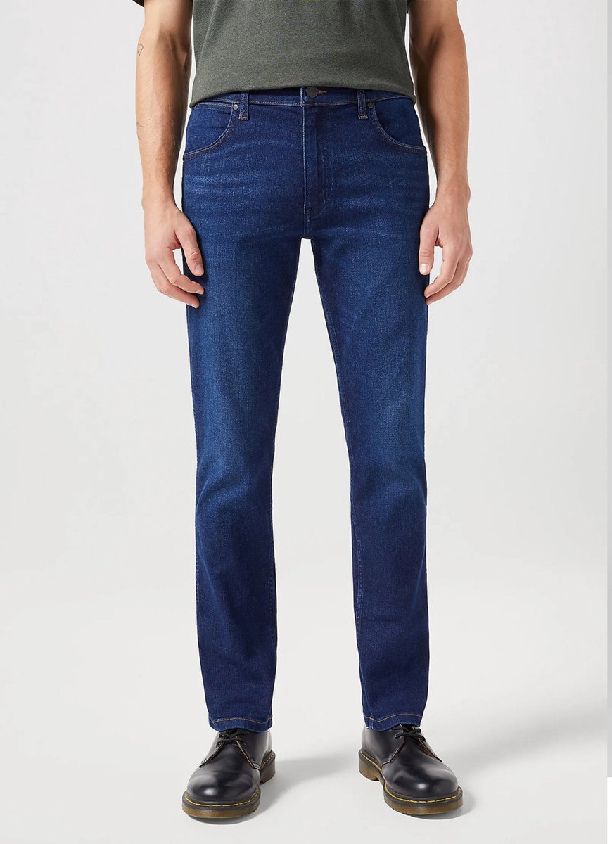 Wrangler Heren Jeans Broeken GREENSBORO regular/straight Fit 30W 32L Volwassenen Night Shade 112350837